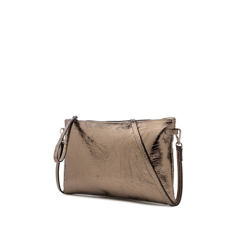 The Cherry cheapest Gianni Chiarini Champagne Carry Over Clutch Bag